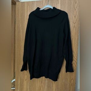 Torrid Black Ribbed Cowl Neck Sweater